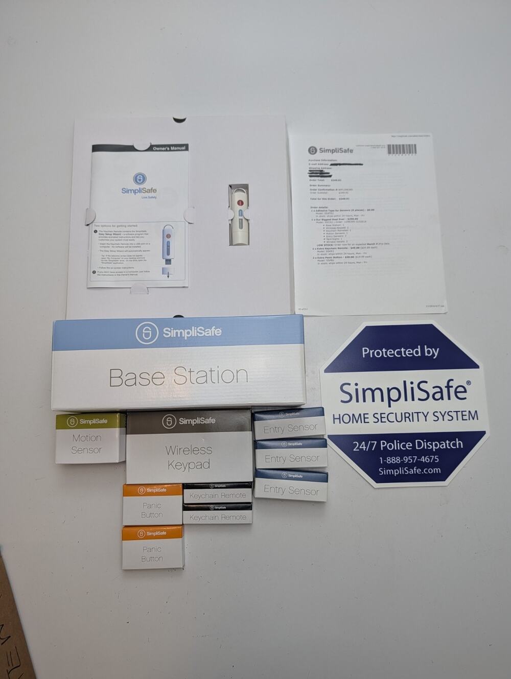 SimpliSafe Home Security System 12 Pieces Complete NEW - Model SSCS2 Simplisafe2